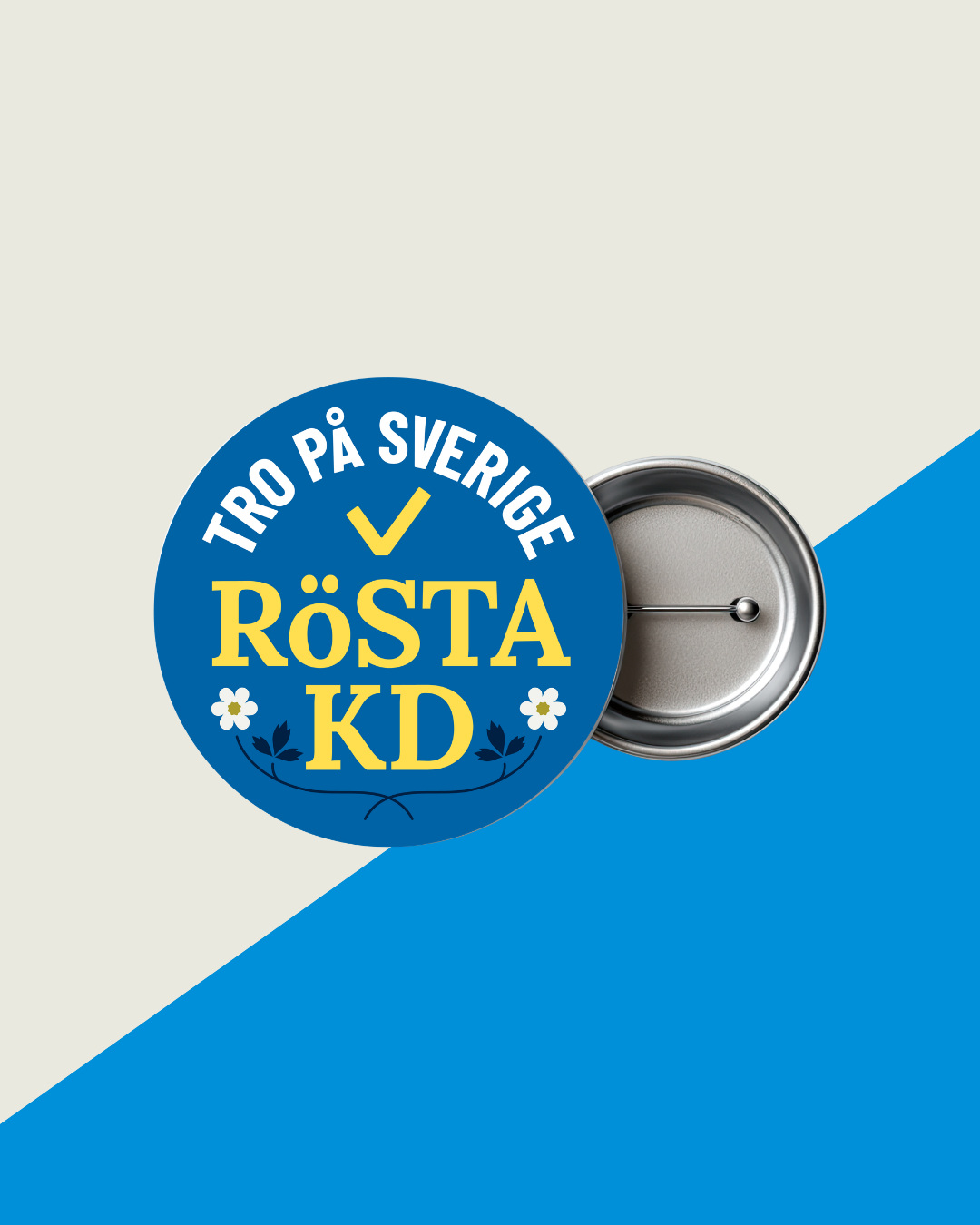 Rösta KD, blå knapp