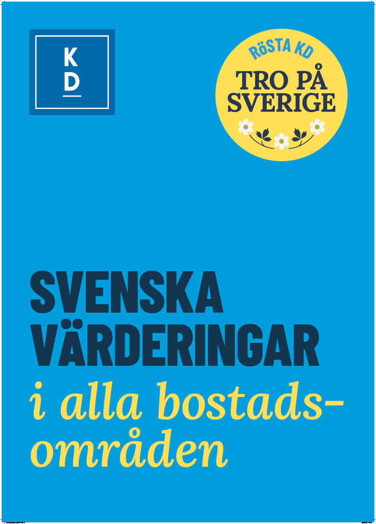 Valaffisch Svenska värderingar i alla bostadsområden