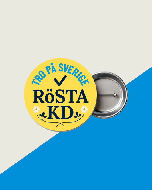 Rösta KD, gul knapp