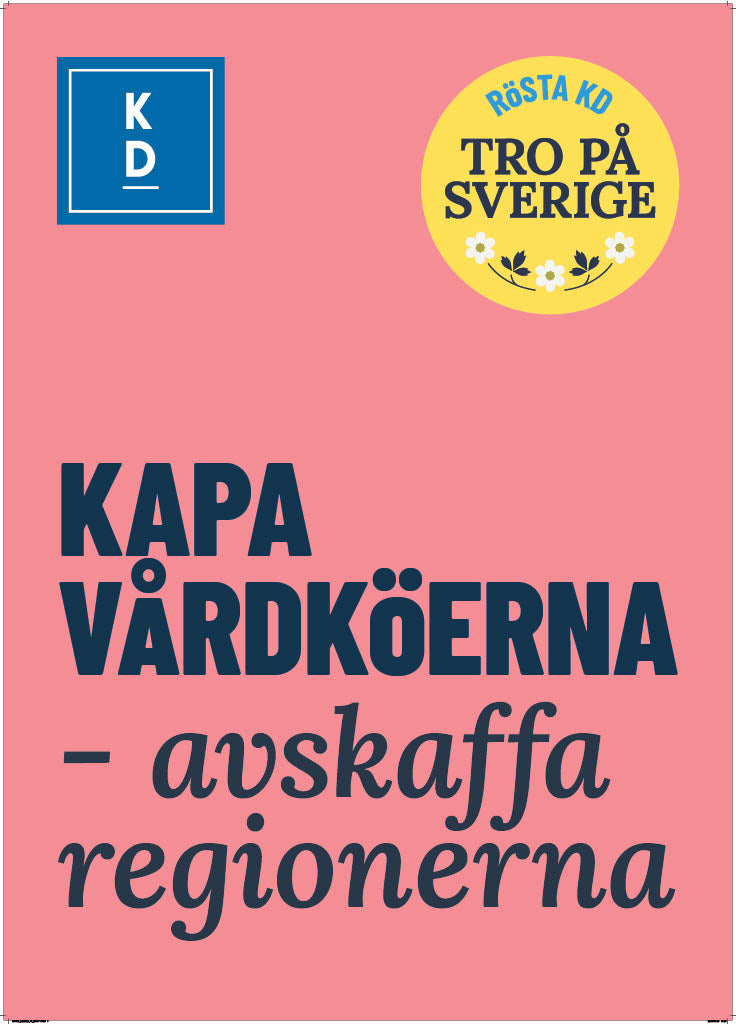 Valaffisch Kapa vårdköerna - avskaffa regionerna