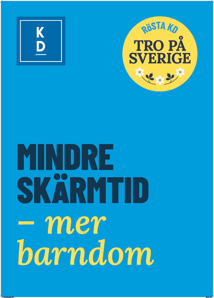 Valaffisch Mindre skärmtid - mer barndom